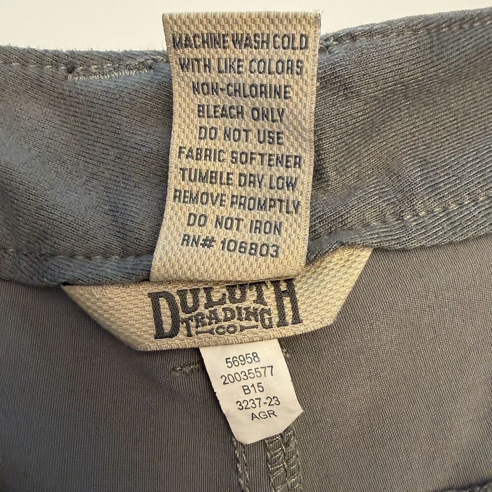Duluth Trading Dry On The Fly Cargo Pants Women's 12x33 Gray DuluthFlex Stretch - Picture 8 of 12